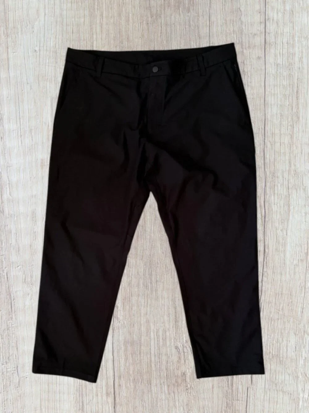 Lululemon ABC Commission Pants Black Mens 38 Short Stretch Golf Travel Casual